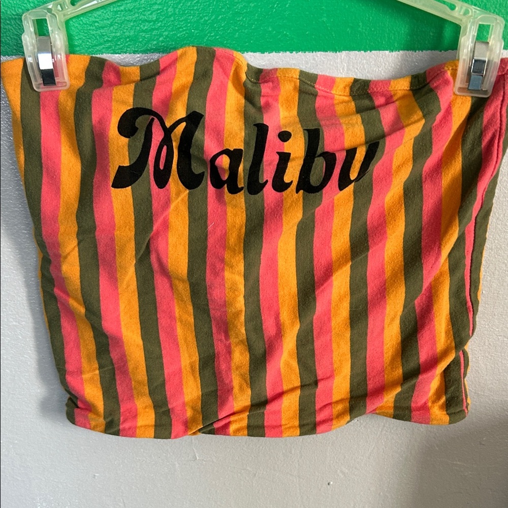 Mighty Fine Pink and Orange Striped Top